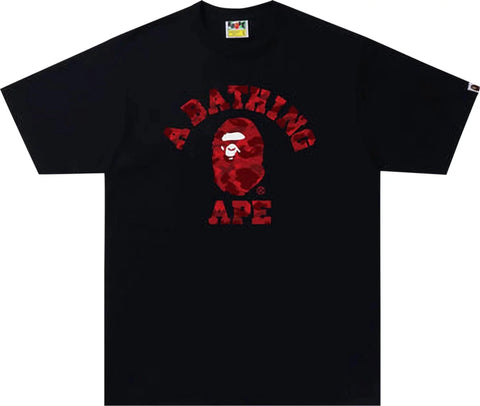 Color Camo A College Tee 'Black/Red'