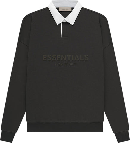 Essentials Off Black Rugby Sweatshirt