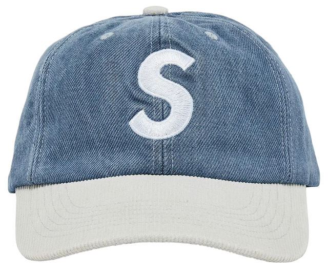 SUPREME 2-TONE S LOGO 6-PANEL 'WASHED DENIM'
