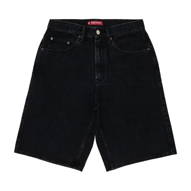 SUPREME BAGGY DENIM SHORTS BLACK