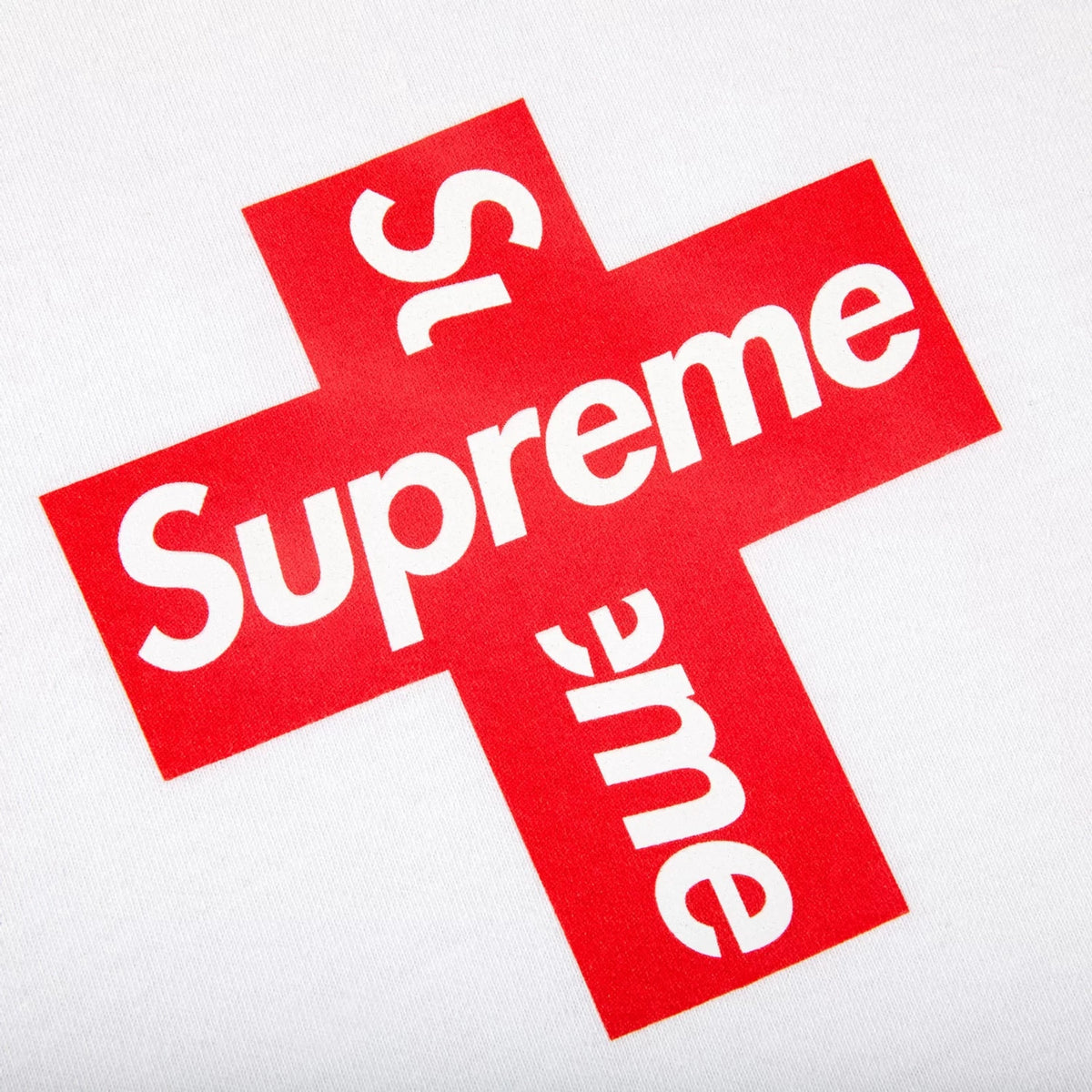 Supreme white tee sales red box logo
