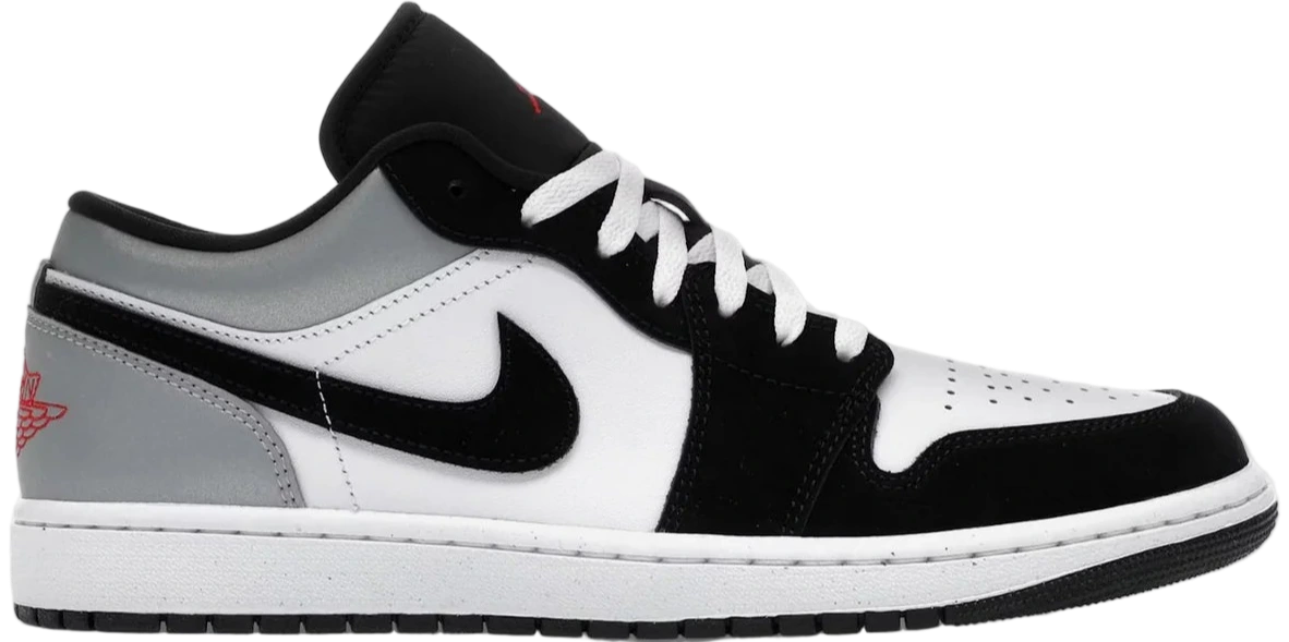 Air Jordan Low White Fire Red Black Matte Silver