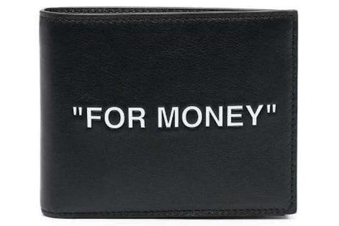 OFF-WHITE QUOTE "FOR MONEY" BIFOLD WALLET