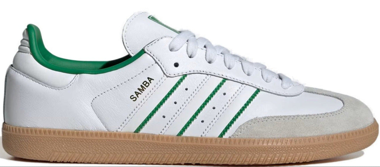 Adidas Samba OG Crystal White Green - Soccer Sneakers  Free Society