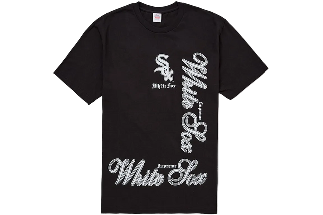 SUPREME MLB TEAMS SOX TEE BLACK