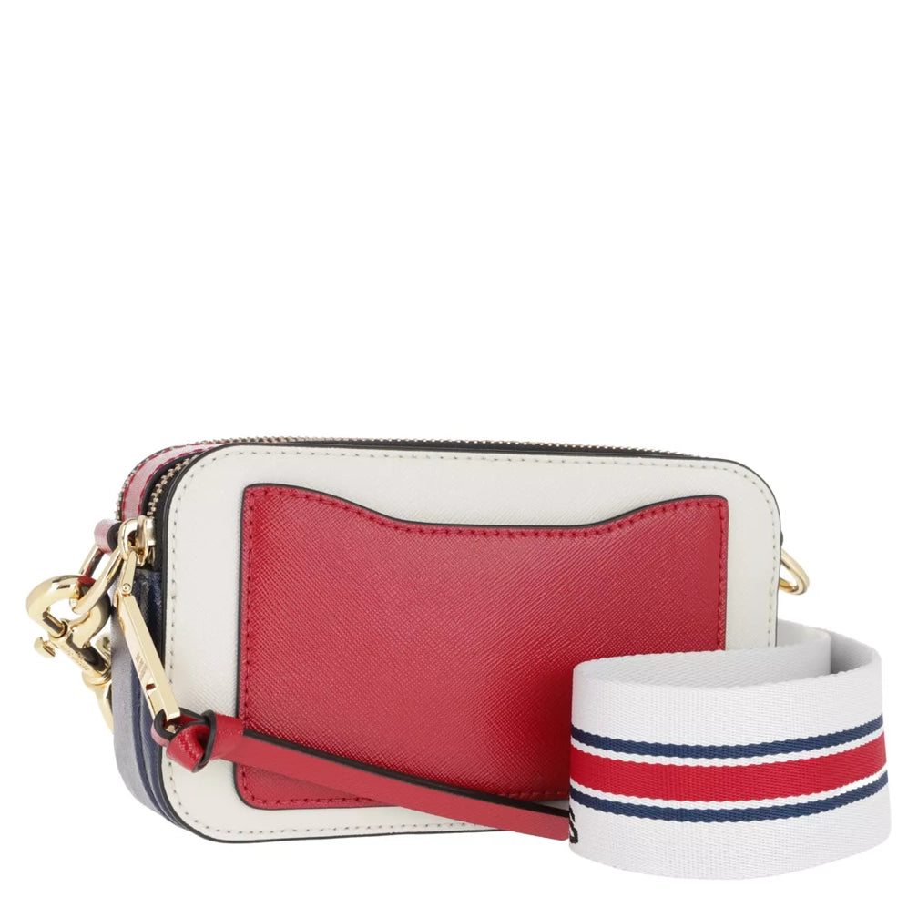 Marc Jacobs White And Red Snapshot Bag