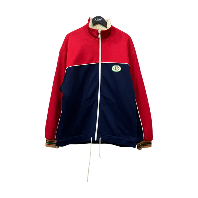 Gucci Fleece Lined Zip Jacket Red Navy
