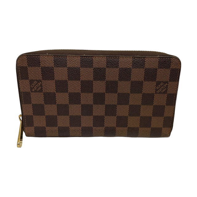 Louis Vuitton Damier Zippy Organizer Round Zipper Wallet Brown - Pre-owned