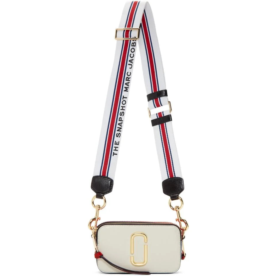 Marc Jacobs Red And White Small Snapshot Bag