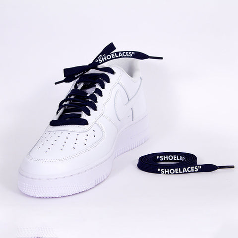 Navy Blue "OFF WHITE" Style "SHOELACES"