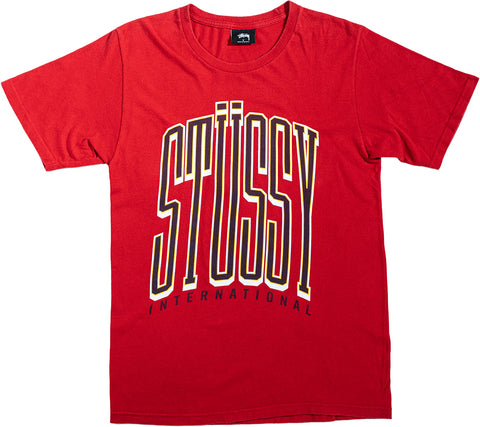 Stussy Red Brand Logo Stussy International T-shirt