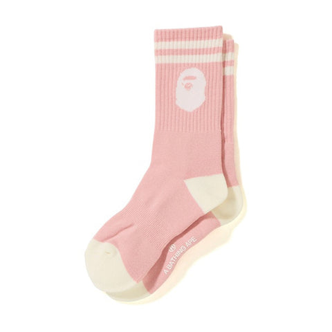 Pink Bape logo socks