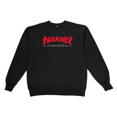 Thrasher Godzilla Crew Sweatshirt Black