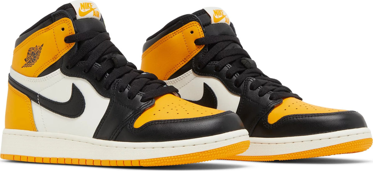 Air jordan 1 retro yellow sales and black