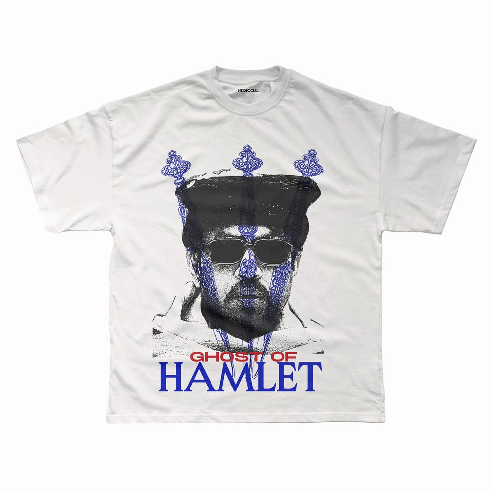 GHOST OF HAMLET WHITE OVERSIZED TEE