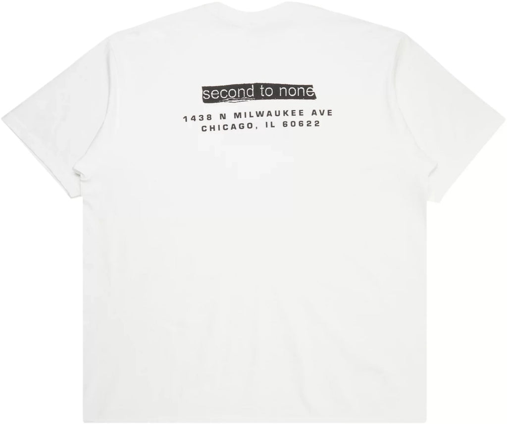 Supreme white tee shop black box logo