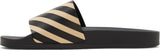 Off-White Sliders 'Diagonal Stripe - Black Beige'