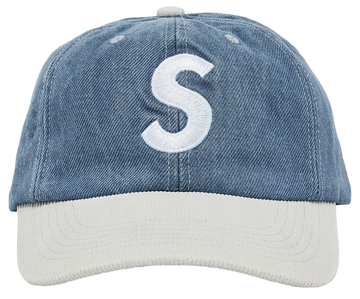 SUPREME 2-TONE S LOGO 6-PANEL 'WASHED DENIM'