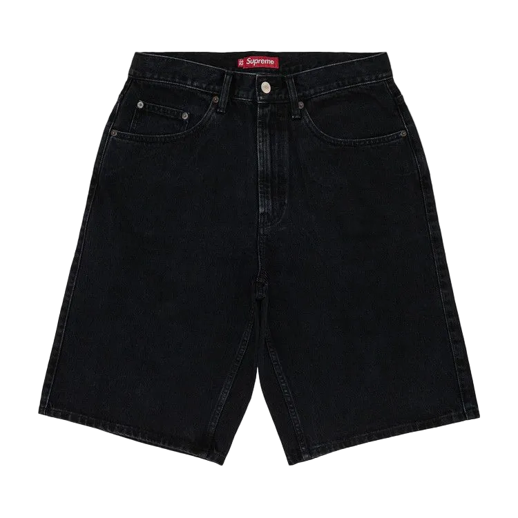 SUPREME BAGGY DENIM SHORTS BLACK