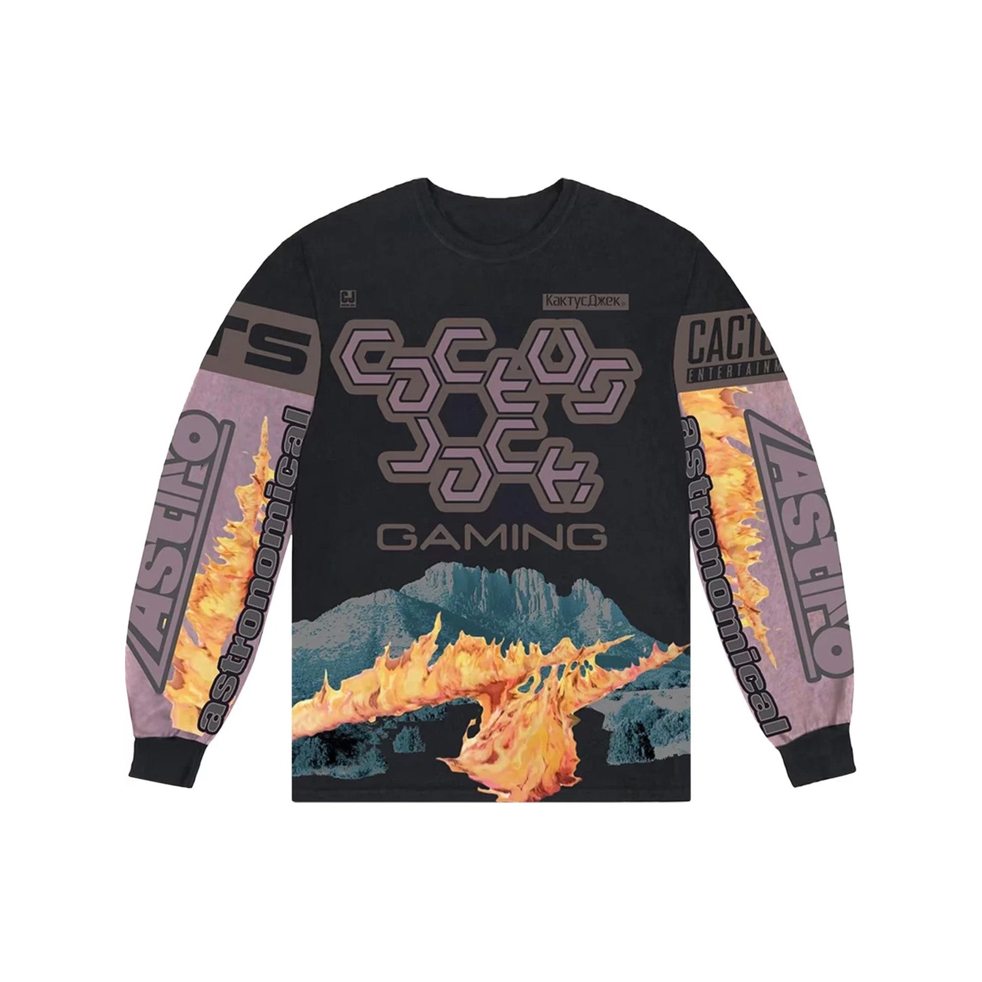 Cactus Jack Long sleeve Gaming Jersey Purple/Black'