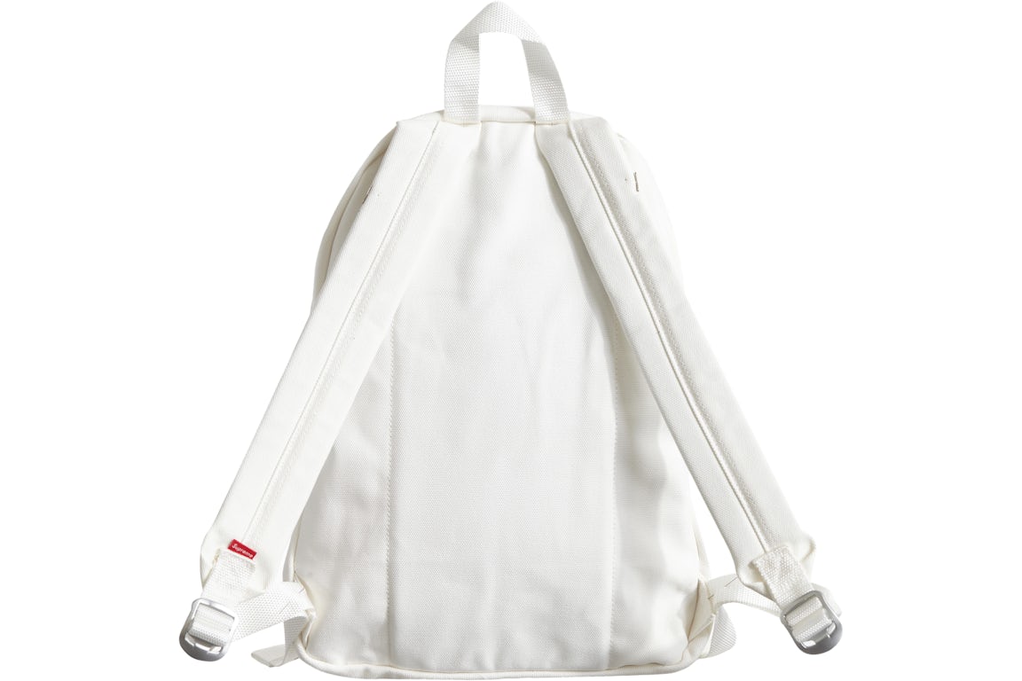 Supreme Canvas Backpack White – Interior / Detail View