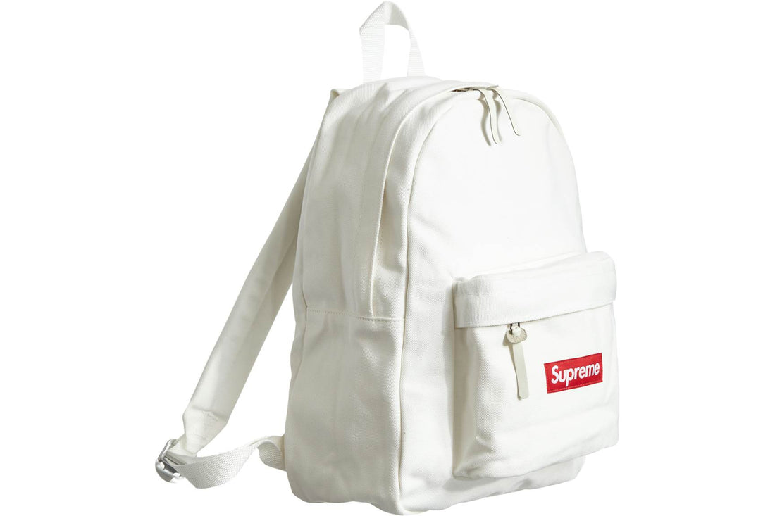 Supreme Canvas Backpack White – Front View