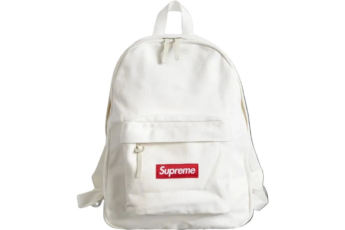 SUPREME CANVAS BACKPACK WHITE