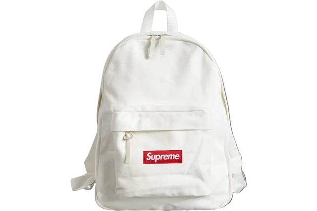 SUPREME CANVAS BACKPACK WHITE