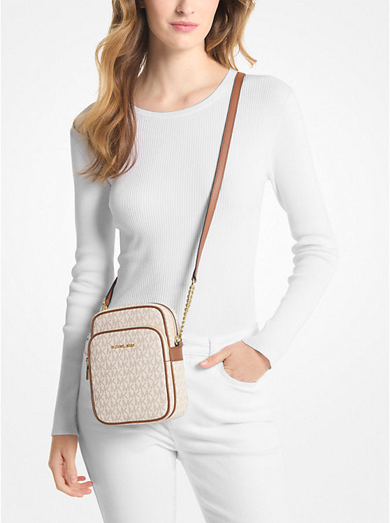 Jet Set Travel Medium Logo Crossbody Bag 'Vanilla'