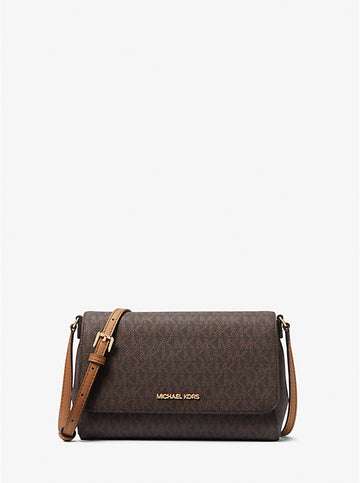 Medium Logo Convertible Crossbody Bag 'Brown'
