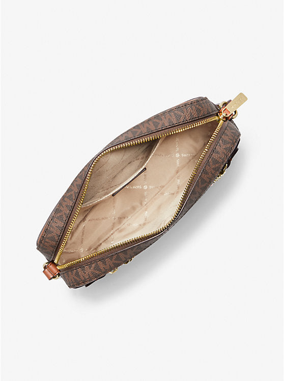 Jet Set Large Logo Crossbody Bag 'Brown'