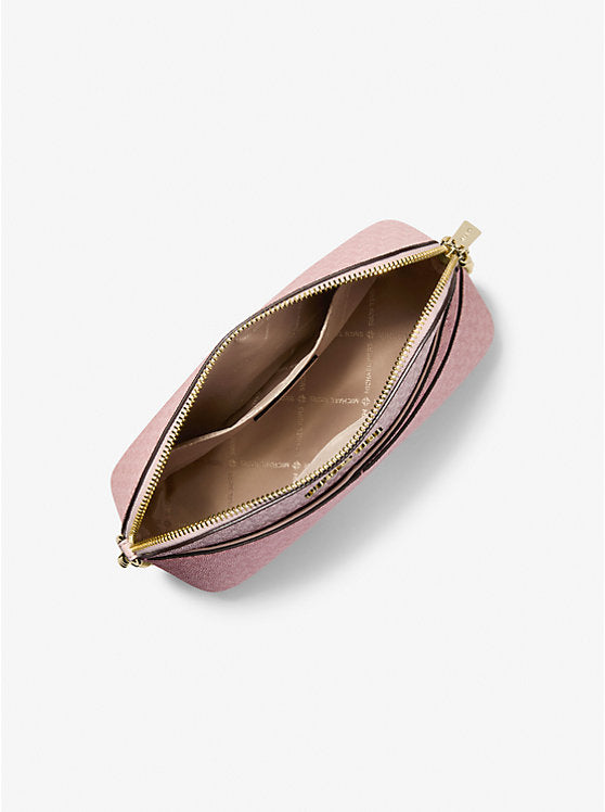 Jet Set Travel Medium Color-Block Signature Logo Crossbody Bag 'Powder Blush'