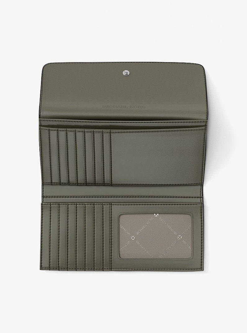 Jet Set Travel Signature Logo Tri-Fold Wallet - Olive – Olive (2)