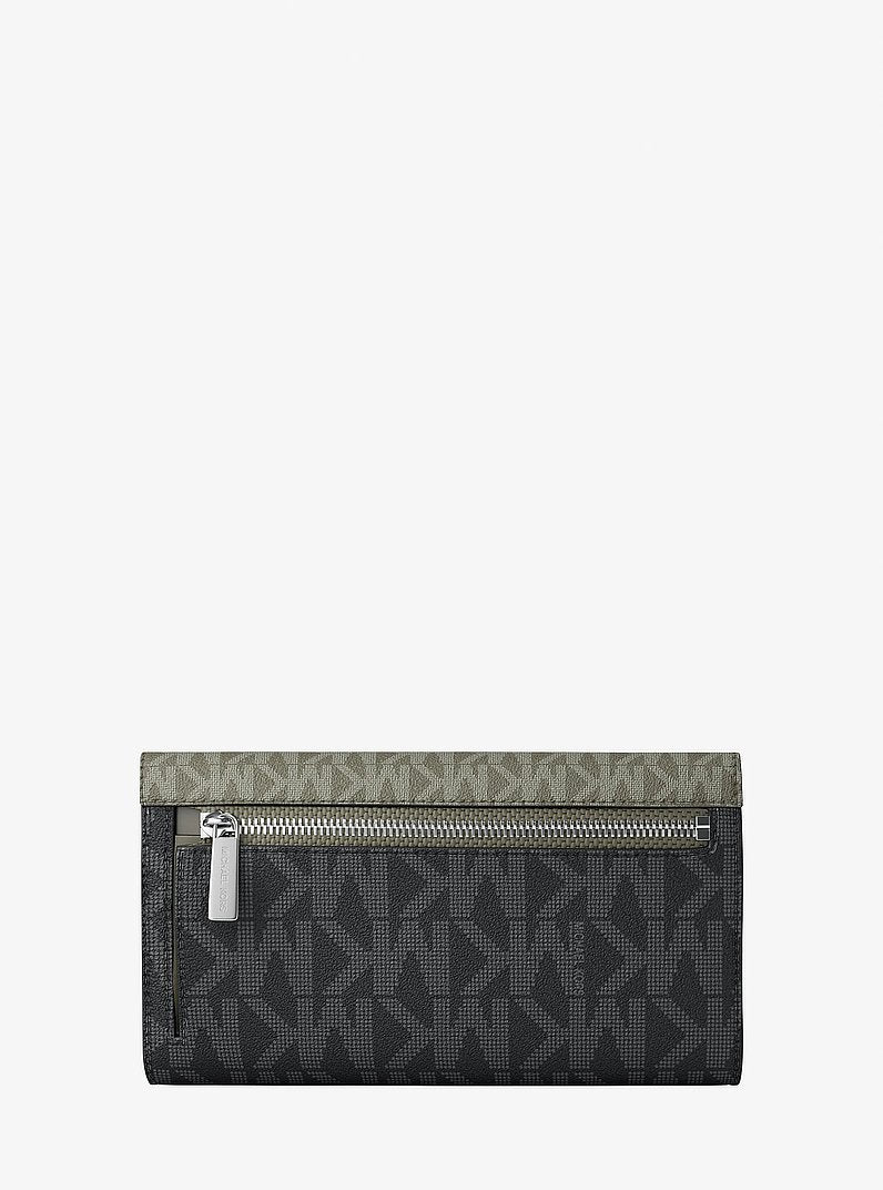 Jet Set Travel Signature Logo Tri-Fold Wallet - Olive – Olive (3)