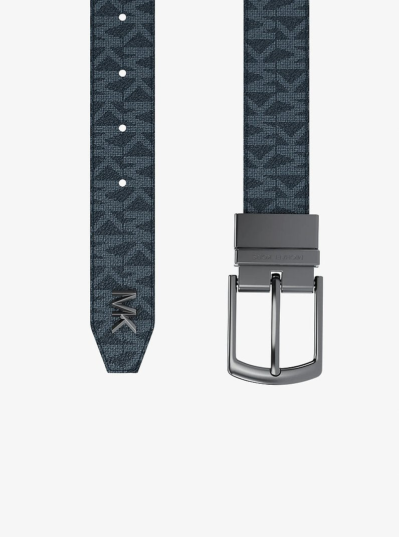 Michael Kors Reversible Belt Admrl/Plblue in Admiral/Pale Blue – Full Belt Layout