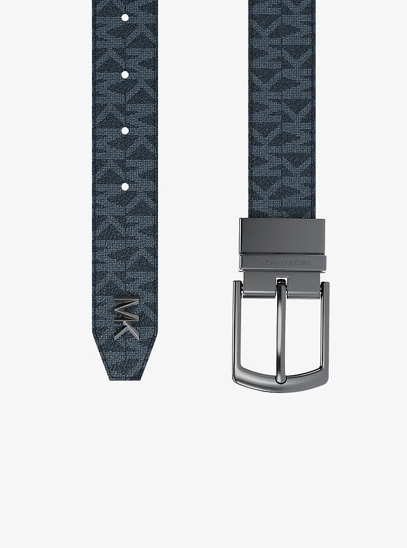 Michael Kors Reversible Belt Admrl/Plblue in Admiral/Pale Blue – Length Detail