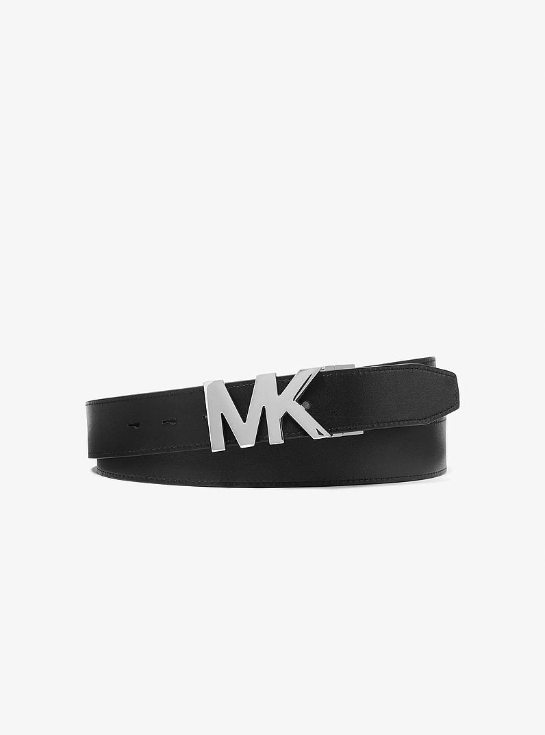 Michael Kors 4-In-1 Logo Belt Box Set Brown/Black in Black – Individual Belt Close-up