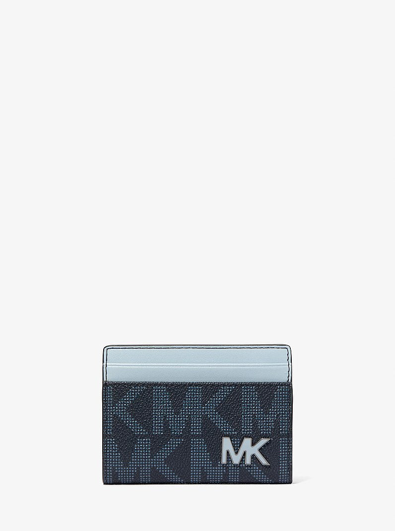 Michael Kors Cooper Large Signature Logo Folio Bi-Fold Wallet Admirl Multi in Admiral Multi – Exterior Closed View
