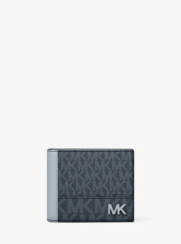 Michael Kors Cooper Signature Logo Billfold Wallet Admirl Multi in Admiral Multi – Exterior Closed View