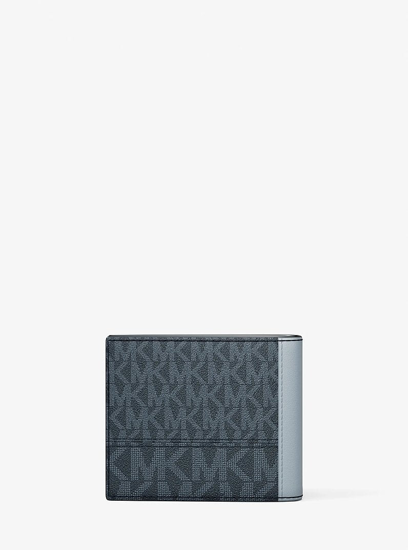 Michael Kors Cooper Signature Logo Billfold Wallet Admirl Multi in Admiral Multi – Interior Open – Card Slots