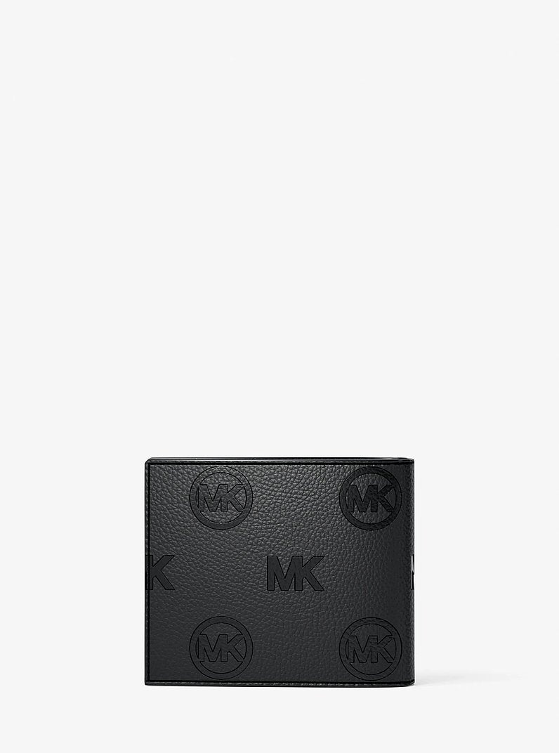 Michael Kors Cooper Logo Debossed Billfold Wallet With Passcase Black in Black – Interior Compartments Detail