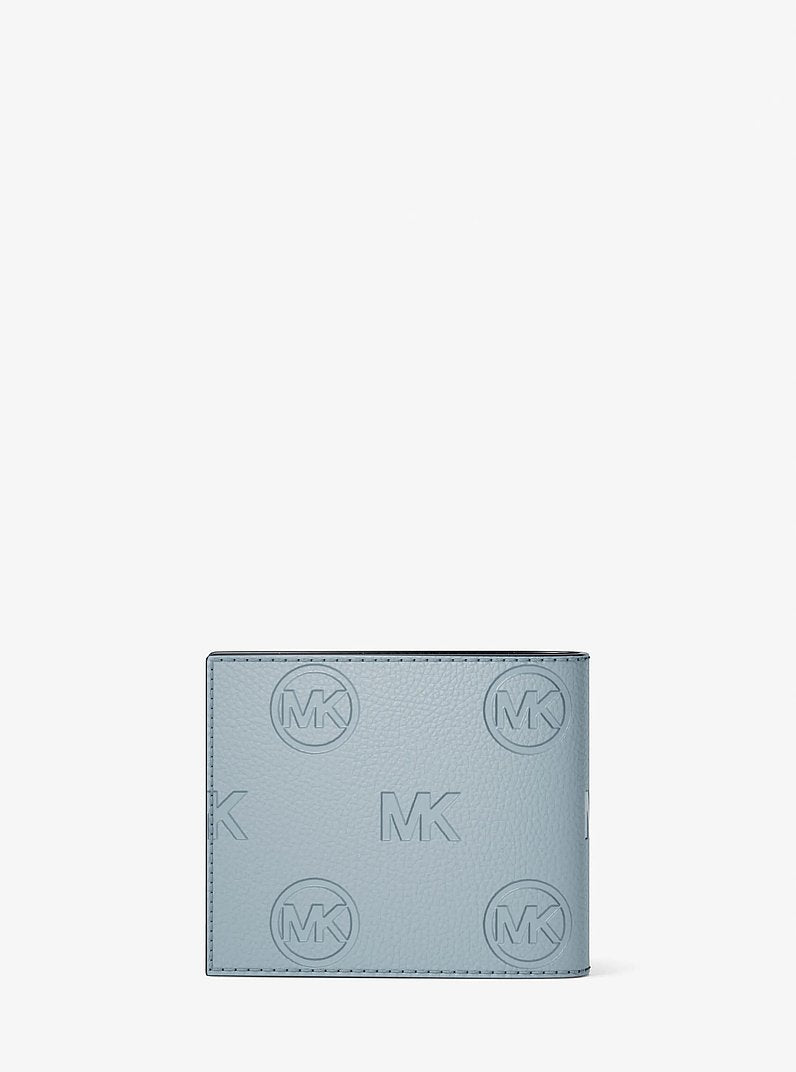 Michael Kors Cooper Logo Debossed Billfold Wallet With Passcase Pale Ocean in Pale Ocean – Interior Compartments Detail