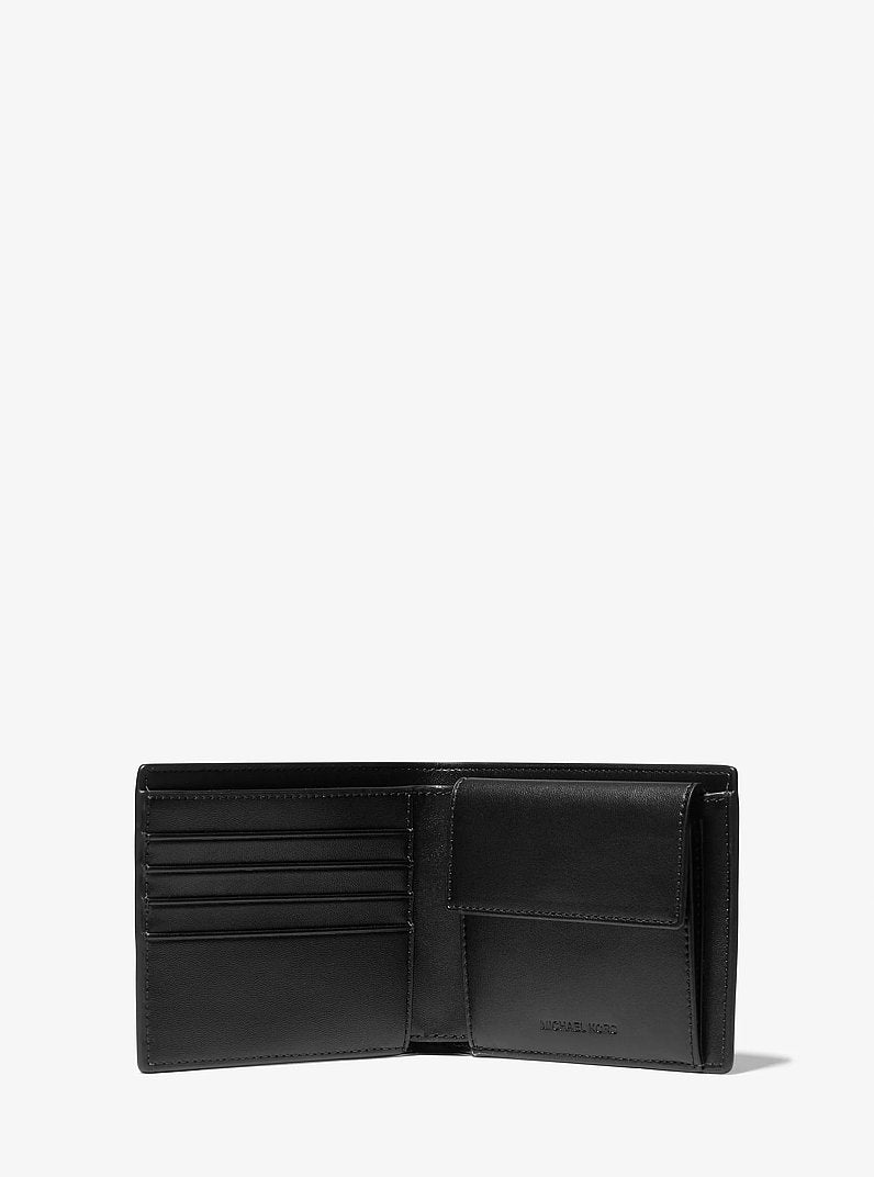 Michael Kors Cooper Logo Billfold Wallet With Coin Pouch Bright Wht in Bright White – Exterior Back View