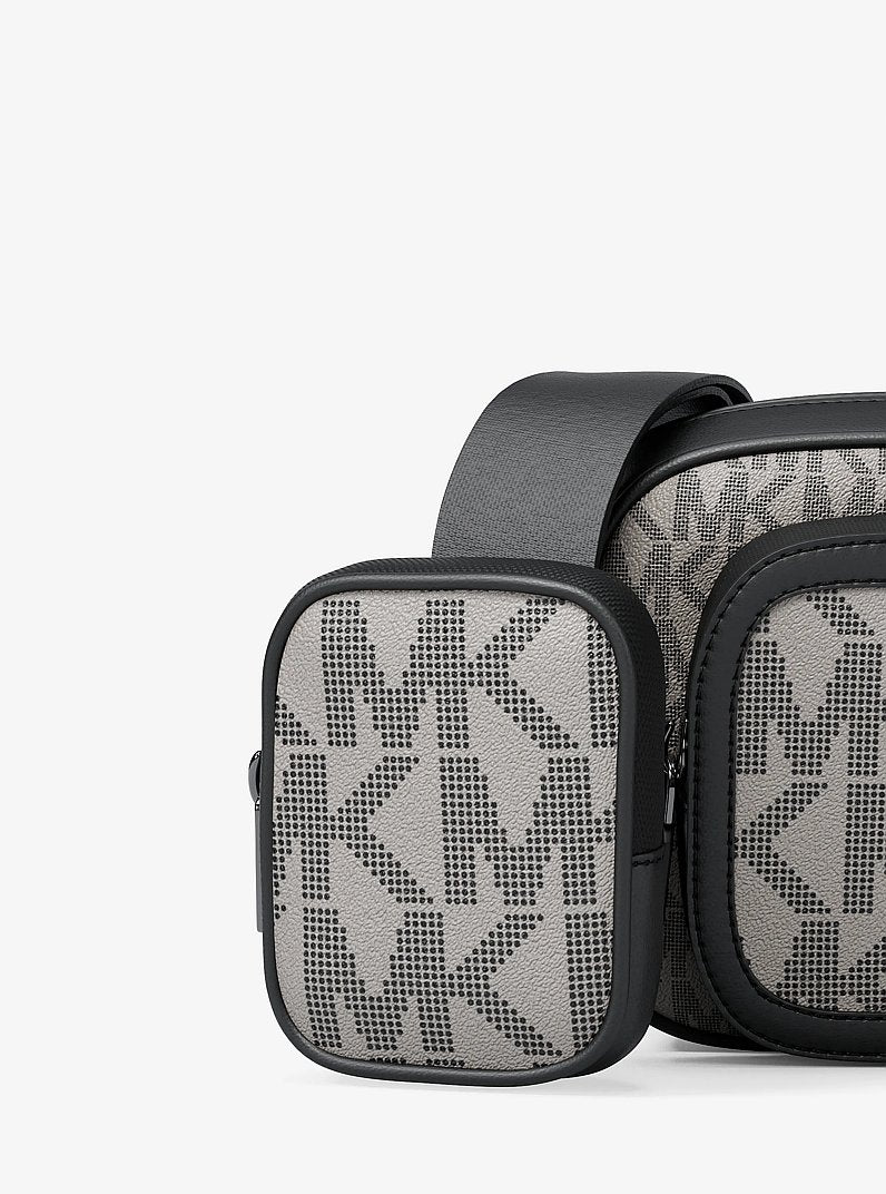 Michael Kors Cooper Small Signature Logo Camera Crossbody Bag With Pouch Pg/Blk Mul in Pink Grapefruit/Black Multi – Lifestyl