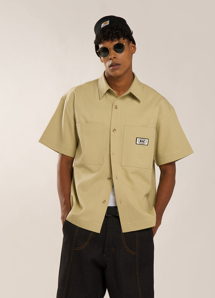 Classy Harlem  Shirt -Beige