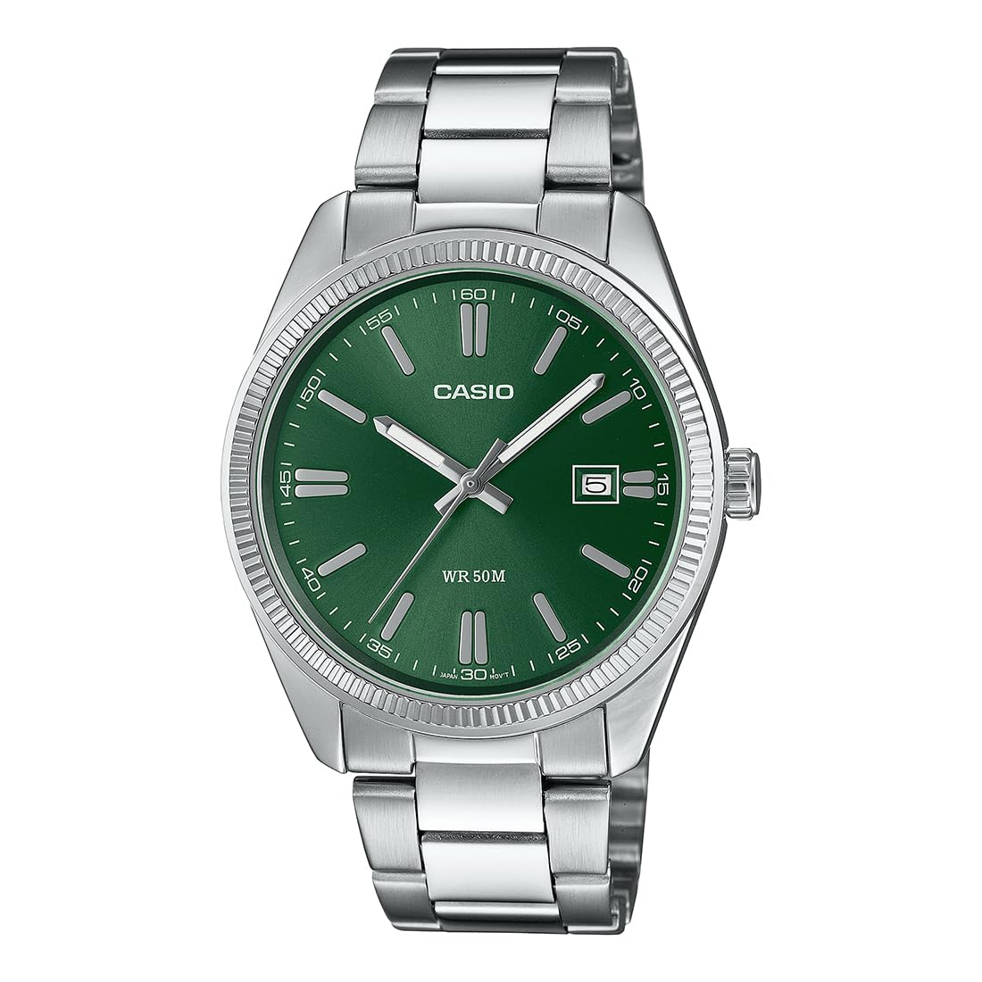 Casio Enticer MTP-1302PD-3AVEF | Green Dial Ion-Plated Mens Watch