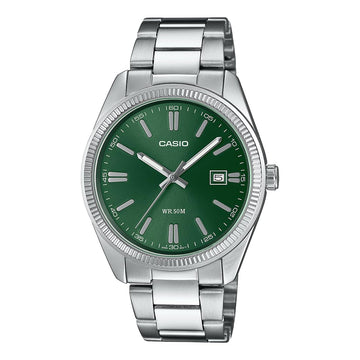 Casio Enticer MTP-1302PD-3AVEF | Green Dial Ion-Plated Mens Watch