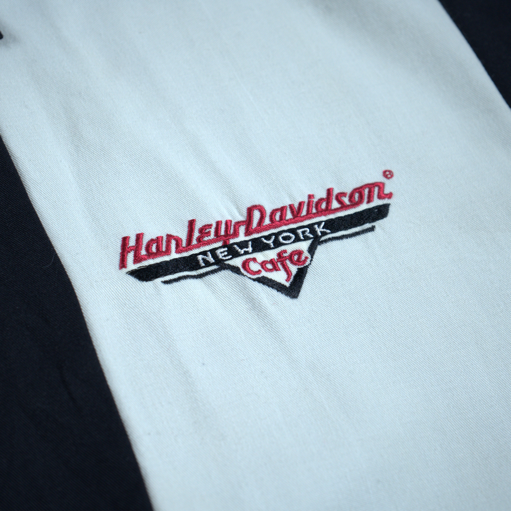 Harley Davidson New York Cafe Stripes Bowling Shirt
