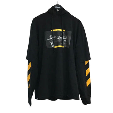 Off-White T-Shirt Layered Hoodie Black - Pre-owned