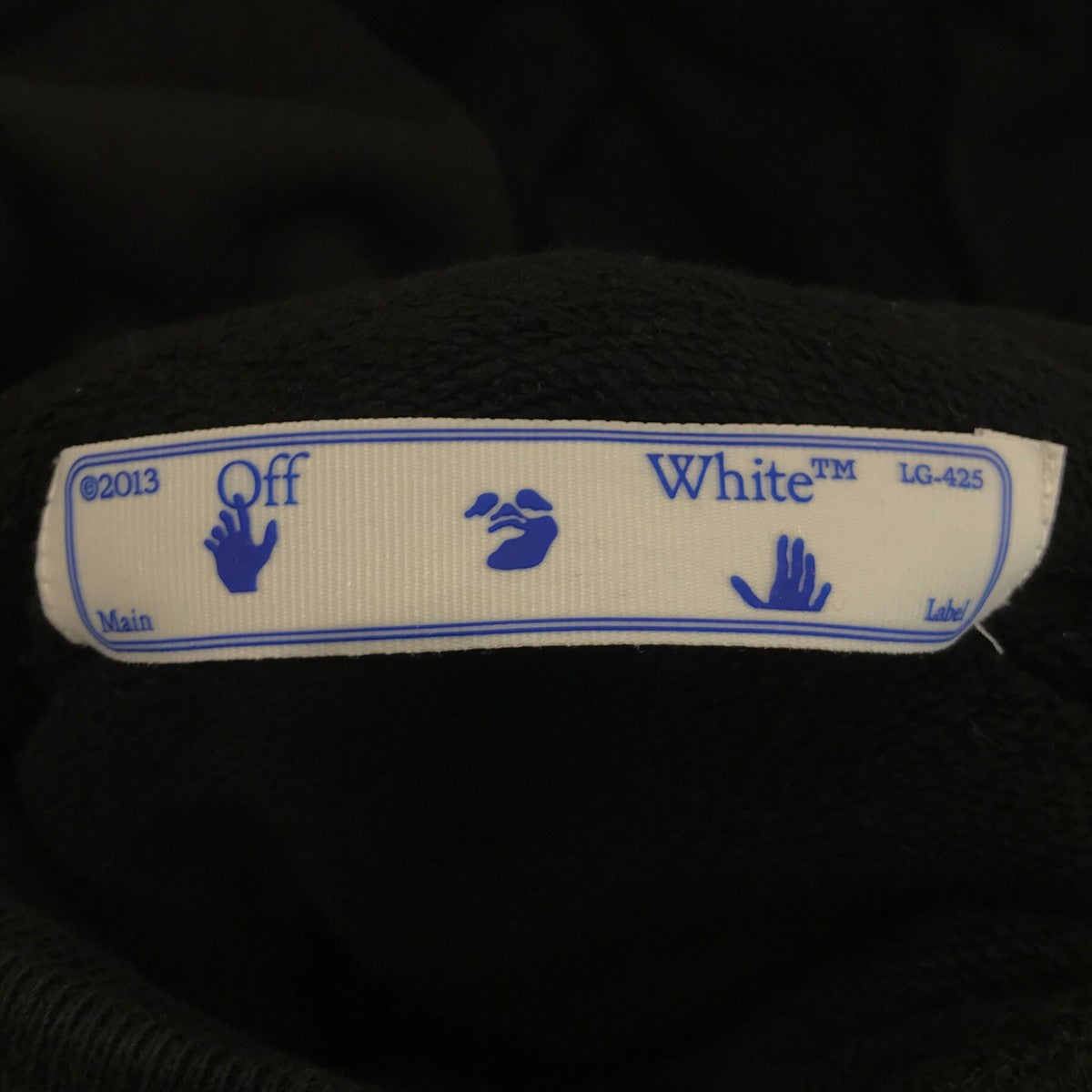 Off-White T-Shirt Layered Pullover Hoodie Black - Pre-owned